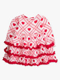 Load image into Gallery viewer, Girls Pink Sweetheart Plaid Cotton Gauze Tiered Ruffle Dress