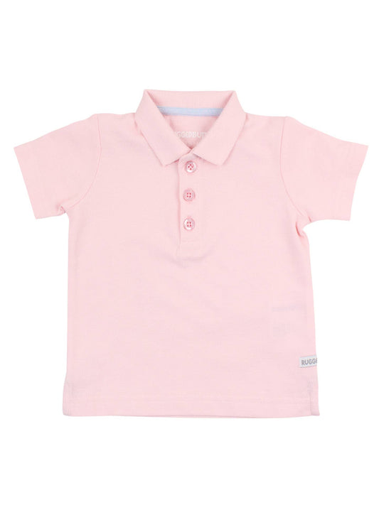 Boys Pink Pique Short Sleeve Polo Shirt
