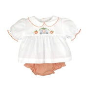 Princess Pumpkin Embroidered Diaper Set