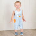 Load image into Gallery viewer, Plaid Embroidered Ghost Pals Gingham Romper
