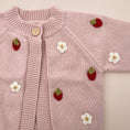 Load image into Gallery viewer, Cotton Strawberry Flower Baby Cardigan Sweater
