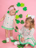 Load image into Gallery viewer, Girls Clover Bows & Wishes Cotton Gauze Tiered Ruffle Dress
