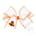 Load image into Gallery viewer, Medium Grosgrain Hair Bow with Moonstitch Edge and Harvest Embroidery
