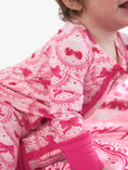 Load image into Gallery viewer, Bamboo Viscose Love You Cherry Much Convertible Ruffle One-Piece Footie Pajama
