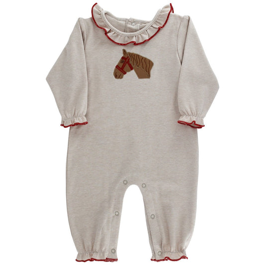 Kendall- Pony Pals Girls Knit Romper
