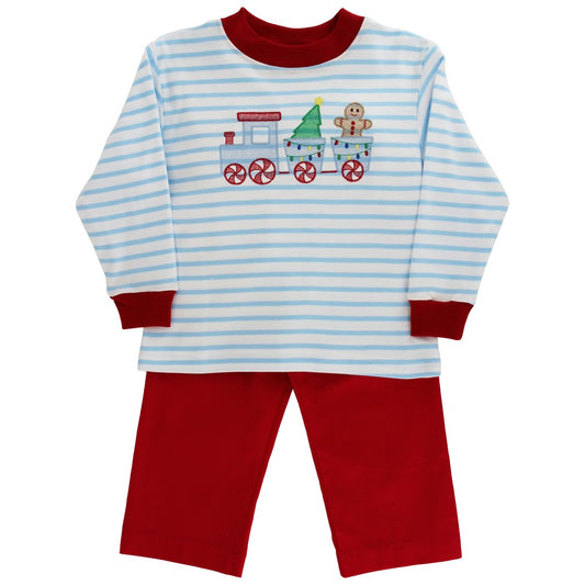 Gingerbread Express-Boys Pant Set