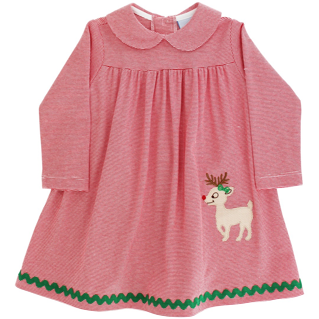 Reindeer Games-Knit Dress With Collar