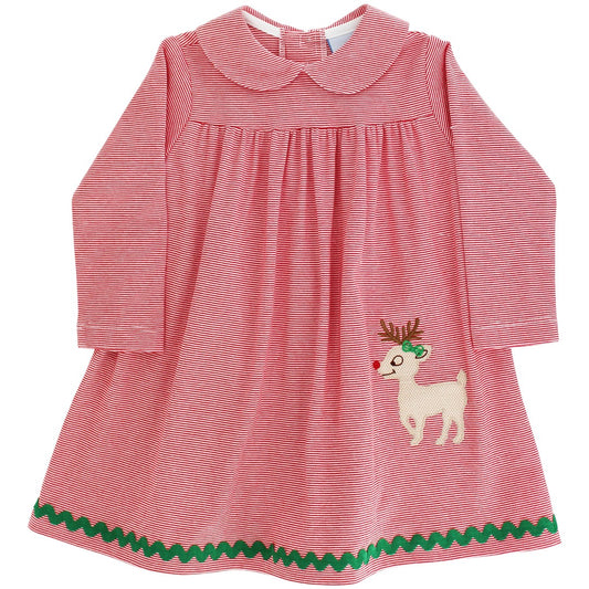 Reindeer Games-Knit Dress With Collar
