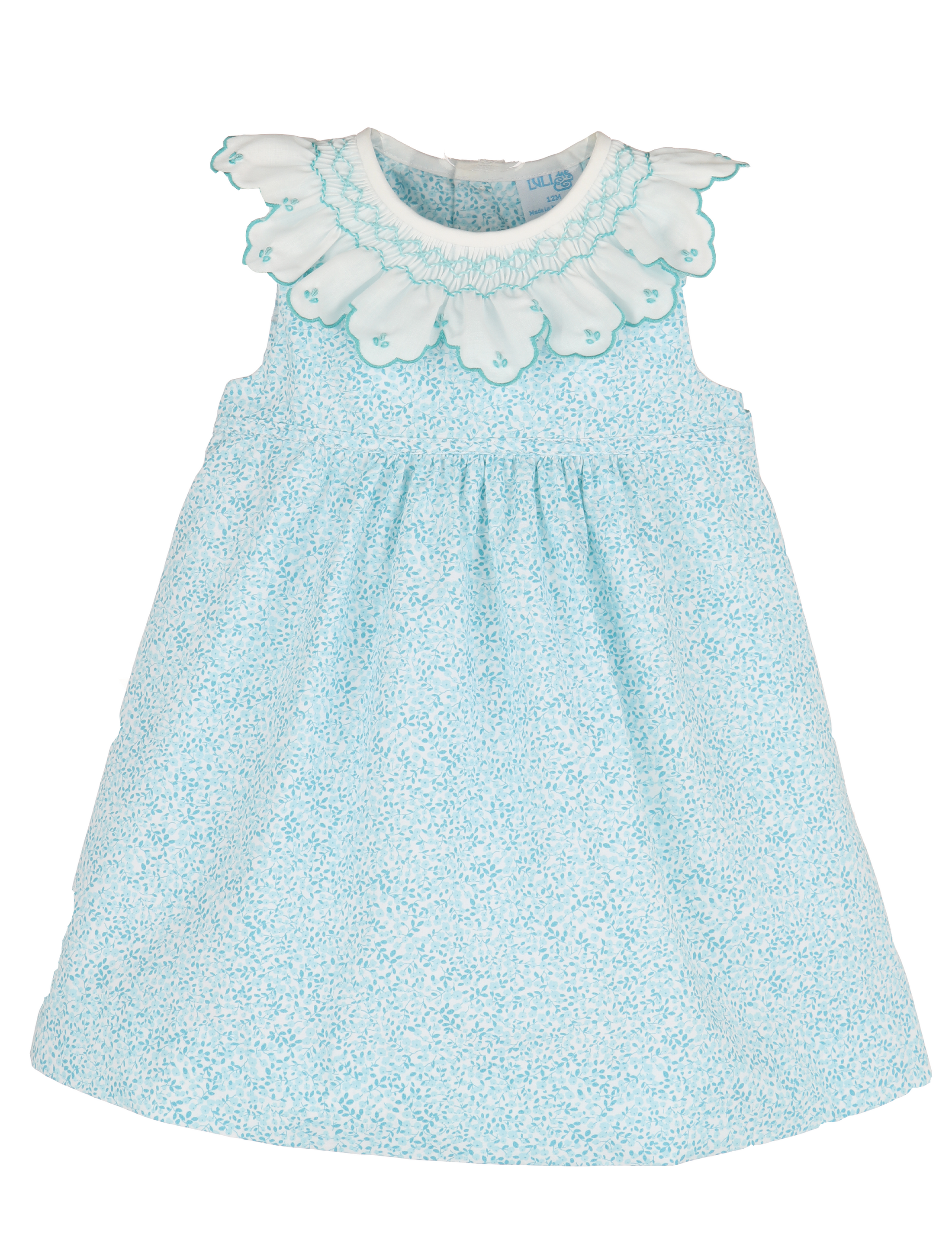 Turquoise Mini Print Dress