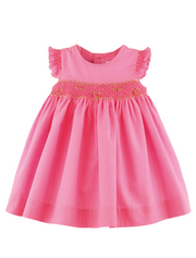 Fil a Fil Smock Ruffle Dress