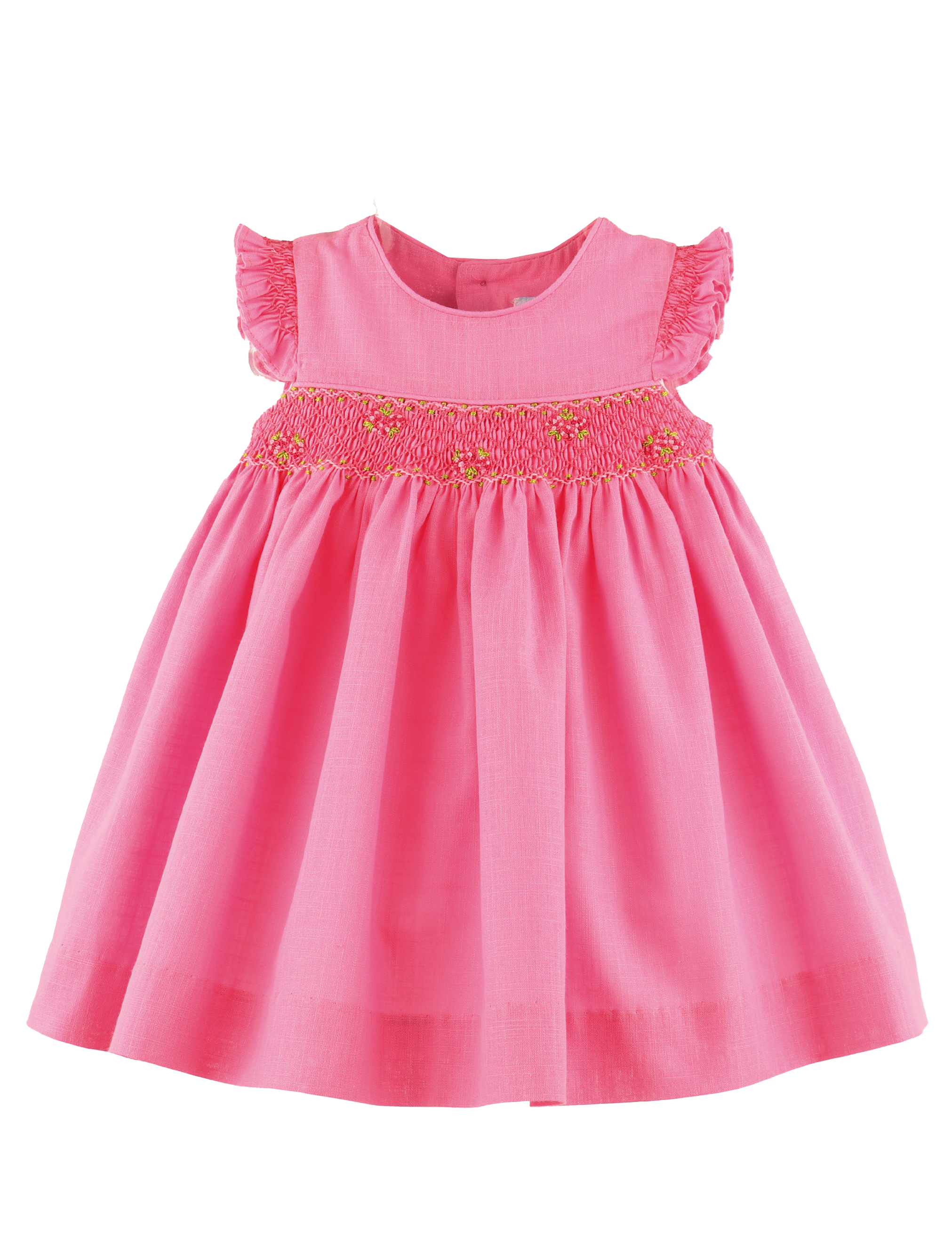Fil a Fil Smock Ruffle Dress