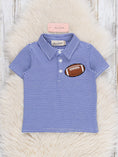 Load image into Gallery viewer, Stripe Cotton Embroidered Football Polo Shirt
