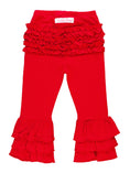 Load image into Gallery viewer, Baby Girls Red Ruffle Flare Pants
