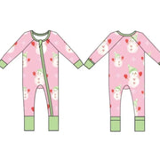 Snowmen with Bows Zipper Onesie