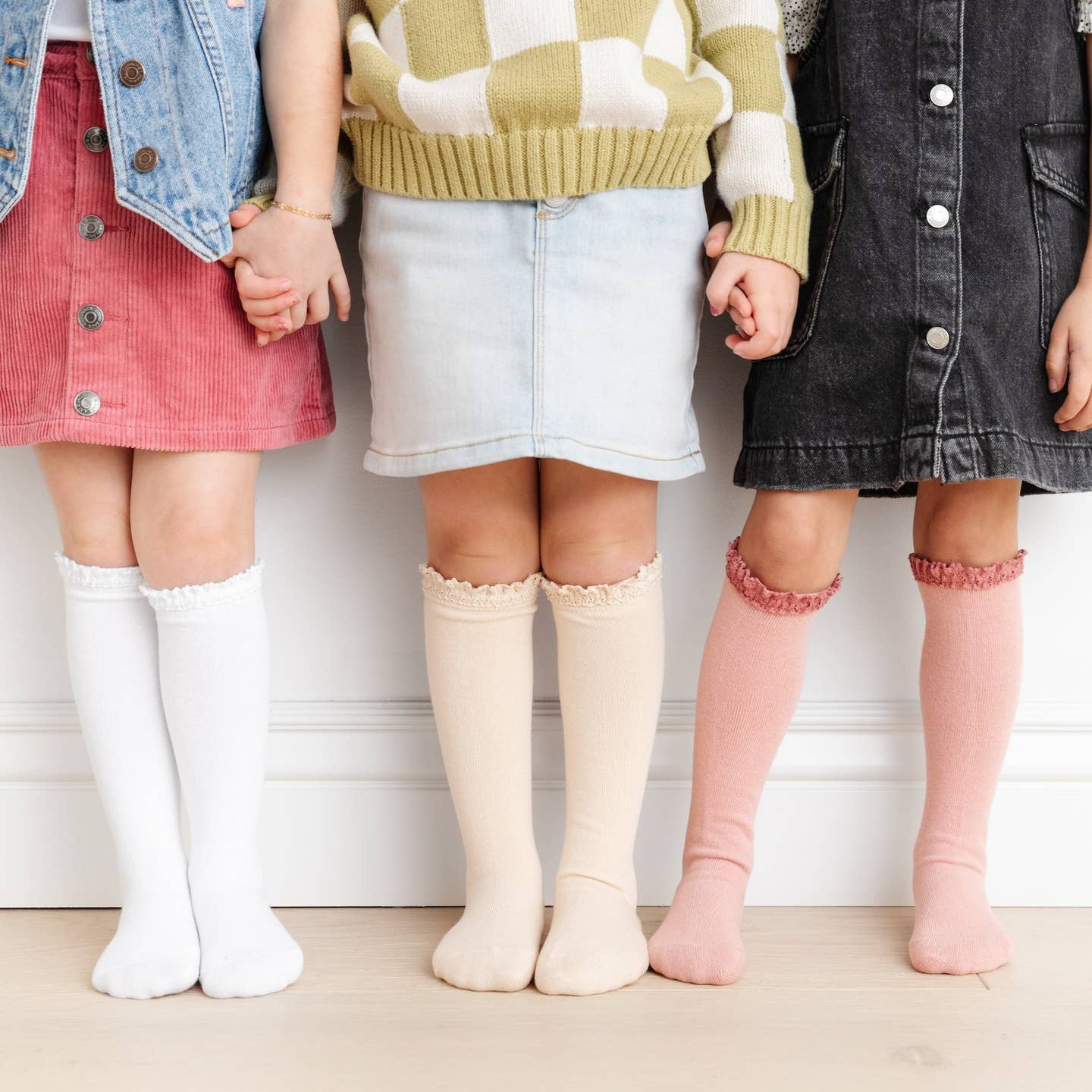 Lace Top Knee High Sock 3-Pack
