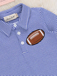 Load image into Gallery viewer, Stripe Cotton Embroidered Football Polo Shirt
