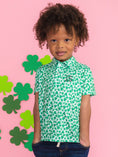 Load image into Gallery viewer, Boys Tiny Clover Field Knit Short Sleeve Performance Polo
