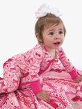 Load image into Gallery viewer, Bamboo Viscose Love You Cherry Much Convertible Ruffle One-Piece Footie Pajama
