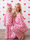 Load image into Gallery viewer, Softsnooze Girls Love You Cherry Much Long Sleeve Button Up Pajama Set

