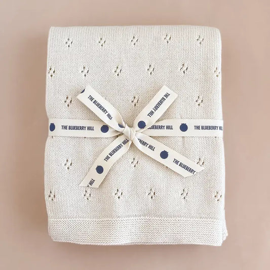 Organic Cotton Heirloom Pique Baby Blanket