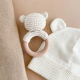 Load image into Gallery viewer, Bear Cotton Teether Rattle Toy
