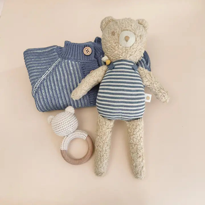Bear Cotton Teether Rattle Toy