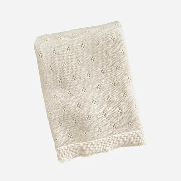 Organic Cotton Heirloom Pique Baby Blanket