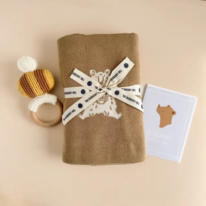 Bee Cotton Crochet Teether Rattle Toy