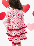 Load image into Gallery viewer, Girls Pink Sweetheart Plaid Cotton Gauze Tiered Ruffle Dress
