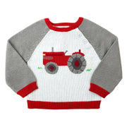 Red Tractor Knit Sweater