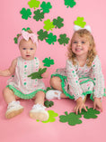 Load image into Gallery viewer, Girls Clover Bows & Wishes Cotton Gauze Tiered Ruffle Dress
