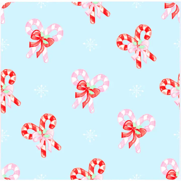 Candy Cane Bows Zipper Onesie