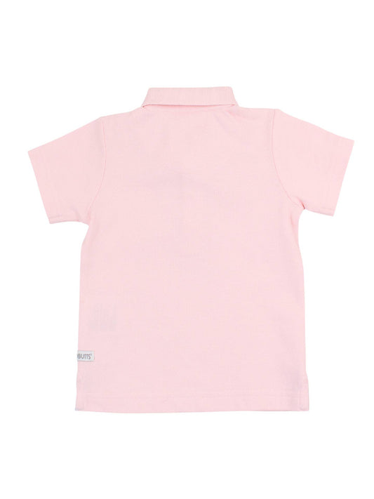 Boys Pink Pique Short Sleeve Polo Shirt
