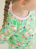 Load image into Gallery viewer, Softsnooze Toddler Girls Lucky Day Ruffle Long Sleeve Pajama Set
