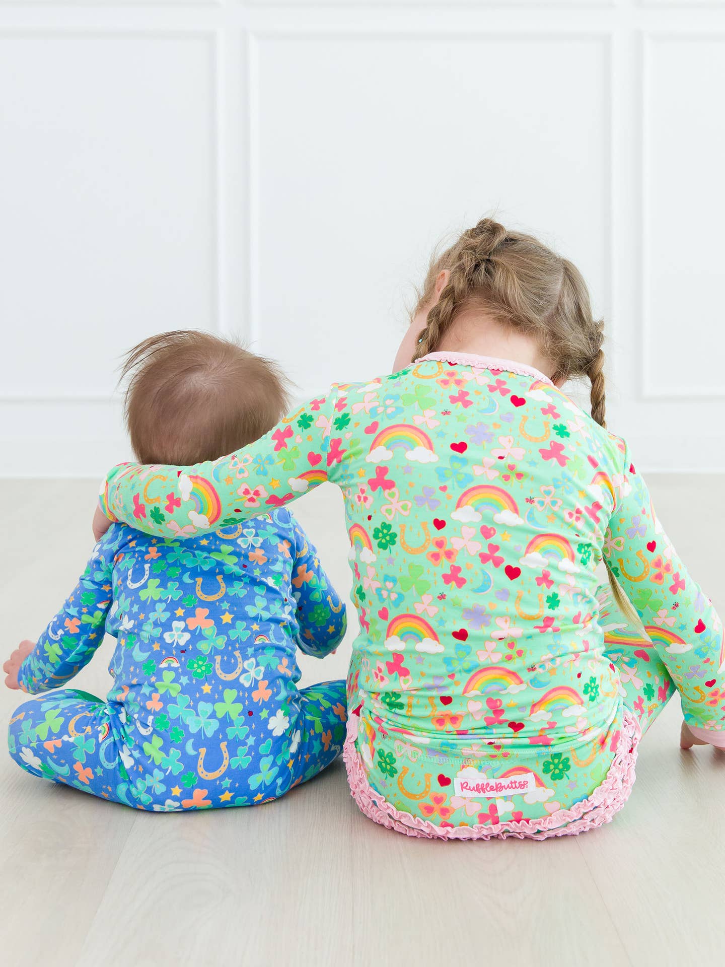 Softsnooze Toddler Girls Lucky Day Ruffle Long Sleeve Pajama Set