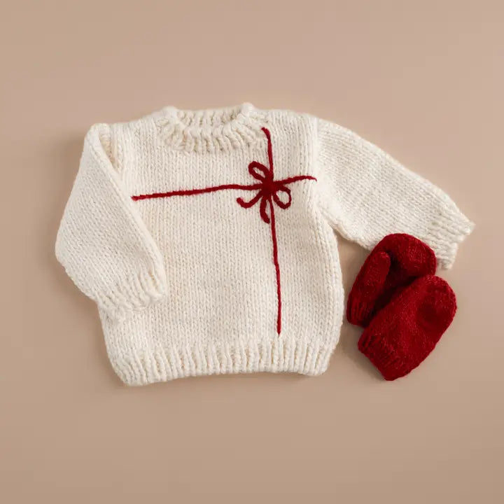 Holiday Present Sweater with Bow