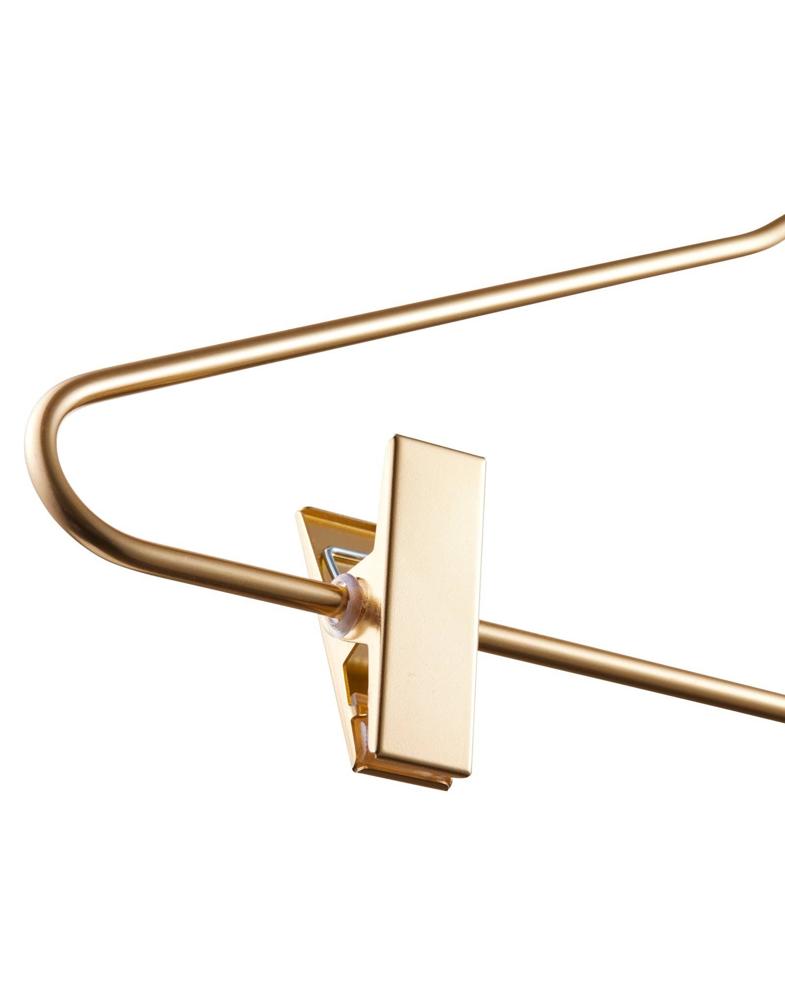 Kids Gold Aluminum Hanger W/ Clips (5 Pcs Per Paper Sleeve)