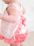 Load image into Gallery viewer, Baby Girls Bubblegum Pink Butterfly Garden Toile Knit Swing Top & Bloomer Set
