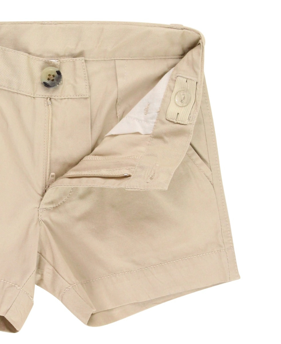 Boys Khaki Stretch Chino Shorts