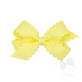 Load image into Gallery viewer, Mini Grosgrain Hair Bow with Scalloped Edge
