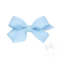 Load image into Gallery viewer, Mini Grosgrain Hair Bow with Scalloped Edge
