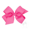 Load image into Gallery viewer, Medium Grosgrain Hair Bow with Scalloped Edge
