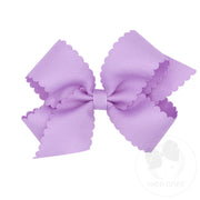 Medium Grosgrain Hair Bow with Scalloped Edge