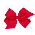 Load image into Gallery viewer, Medium Grosgrain Hair Bow with Scalloped Edge
