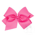 Load image into Gallery viewer, King Grosgrain Hair Bow Scalloped Edge

