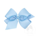 Load image into Gallery viewer, King Grosgrain Hair Bow Scalloped Edge

