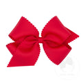 Load image into Gallery viewer, King Grosgrain Hair Bow Scalloped Edge
