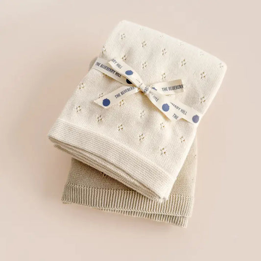 Organic Cotton Heirloom Pique Baby Blanket