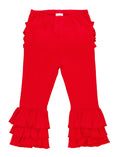 Load image into Gallery viewer, Baby Girls Red Ruffle Flare Pants
