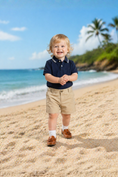 Load image into Gallery viewer, Boys_Khaki_Stretch_Chino_Shorts_RuffleButts_+_RuggedButts_2AP0621_00_C0061_6K000_1
